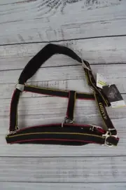 HORSEWARE PADDED HEADCOLLAR RAMBO BLACK/RED HEAD COLLAR Cob Pony Horse NWT