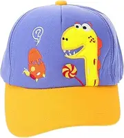 [TINEASUR] Adjustable Peaked Cap for Children Dinosaur Pattern Sun Hat Canvas Outdoor Baseball Cap Boys and Girls Hat Blue