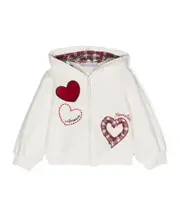 Zippered hoodie 24M white