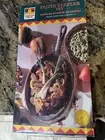 Mexican Fiesta Fajita Sizzler Cast Iron Set Oval Wood Server Trivet Crofton 18"L