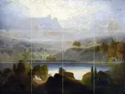 HEAVEN AND THE RIVER OF BLISS Tile Mural Kitchen Bathroom Wall Backsplash 24x18