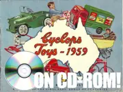 1950s 60s CYCLOPS AUSSIE METAL PEDAL CARS SCOOTER TRIANG DOLLS TOYS CATALOGS CD!