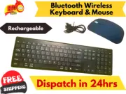Slim Wireless Keyboard Mouse Set 2.4G/Bluetooth Rechargeable For Mac PC Computer