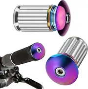 Hand Grip End Cap, Hand Grip Cover For Sports Lovers, Handlebar End Cap, 1Pair Aluminum Alloy Bicycle Handlebar Plugle, Suitable For Travel