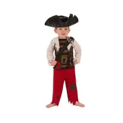 Pirate Matey Boys Dress Up Halloween Party Costume w/ Tricorn Hat