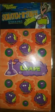 The Stink Factory Scratch and Sniff Stickers unique grape set of 2 new