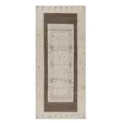 2'7"x6' Ivory Modern Design Soft Wool Hand Knotted Lori Buft Runner Rug R91255