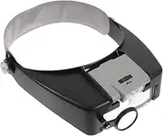 VALICLUD 1 Set Head Mounted LED Magnifier for Seniors Illuminated Magnifier for Reading Repair Ergonomic Design for Close Work for Jewelry Antique Collection Black