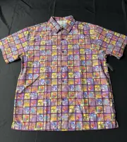 NWT Disney Parks 2024 Epcot Food and Wine Festival Button Up Shirt Large Figment