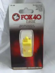 Fox 40 Classic Whistle Yellow Officials Referee 115dB Pealess NEW