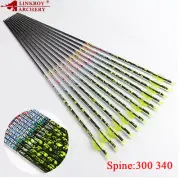 Linkboy 30" Pure Carbon Arrow For Compound bow Recurve Bow Hunting & Target 12pc