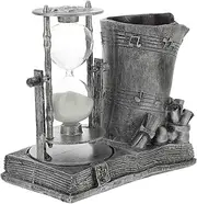 YARNOW Retro Resin Craft Tabletop Decor Home Ornament Retro Clock Design