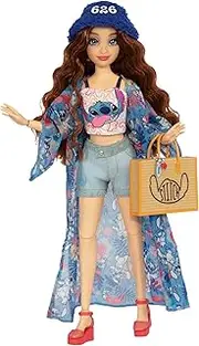 Disney ILY 4EVER Fashion Dolls Disney 100 - Stitch 11.5" Tall with 13 Points of Articulation, Two Complete Mix-and-Match Outfits and Glittery Mickey Ring for You!