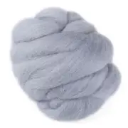 55g Colored Needle Felting Wool Roving Sewing Trimming Wool Yarn(Gray)