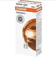 OSRAM 2825.TP ORIGINAL W5W halogen, license plate position light, 28, 12 V passenger car, folding carton box (10 lamps), Orange