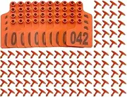 Ear Tags for Cattle,Animal Identification Ear Tags | 001-100 Identification Tracking Tagger for Horse Cattle Sheep Poultry Goat Cow