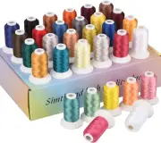 Simthread 32 Madeira Colors Polyester Embroidery Machine Thread Kit 500M