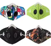 Reusable Mask Breathing Anti Pollution Allergy Activated PM2.5 Half Face Mask US