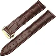 [KAVJU] Genuine Leather Watch Strap for Omega Watch Seamaster wristband 19mm 20mm 22mm Deployant Clasp Black Brown Watchband Bracelet