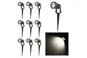 10PCS 12V LED Waterproof Outdoor Garden Spotlights Landscape Light Flood Lights Cool White