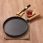 Non-stick Pancake Pan Wood Handle Crepe Maker Cast Iron Frying Pan Omelet