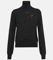 [Ami Paris] Ami Paris Ami De Caur wool turtleneck sweater AU 6 black