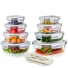 Sorbus 16-Piece Glass Food Storage Containers with Lids