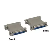 Kentek DB25 Female to Female Null Modem Adapter AT Molded Coupler RS-232 DTE DCE
