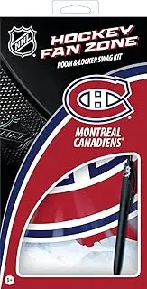 NHL Hockey Fan Zone Kit for Room or Locker, Ice Hockey Fan Decor with Giant Reusable Hockey Stickers, NHL Door Hanger, NHL Game Day Book, and Pen | Hockey Gifts for Boys and Girls