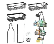 Shower Caddy Hanging - Shower Caddy Over Showerhead, Shower Organizer Hanging with Soap Holder