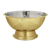 J.Elliot Home Alfie 40cm Stainless Steel Champagne Bowl Storage Hammered Gold