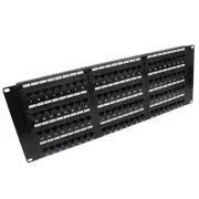 Cat5e 96 Port Patch Panel RJ45 110 Punch Down Rack Mount with Wire Management 4U