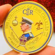 2023 The King Of England Charles III Coronation Gold Plated Commemorative Coin D