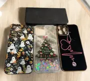 iPhone 13 Pro Max Case Lot. New Leather Black Plus 3 Bonus Cases