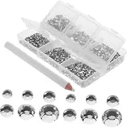 Gems for Nails 7200 Round Crystal Rhinestones Flatback Sturdy Material for DIY Nail Art Daily Use Parties Weddings