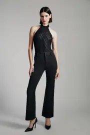 nella bootleg pant in black