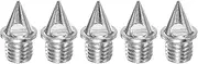 [uxcell] 5pcs Track Spikes 1/4 Inch Alloy Steel Lightweight Replacement Spikes for Sprint Short Running Track Shoes, Silver Tone