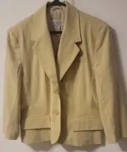 Women’s JG Hook, Jacket Blazer NWTs, Size 14 Tan Striped Two Buttons