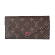 NEW! Authentic Louis Vuitton Monogram Josephine Wallet M60708, Brown/Fuchsia