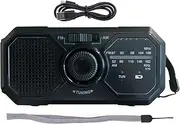 Survival Radio ? Multifunction Manual Charging Unit, Portable Lighting Gear | Weather Station with Rechargeable Battery Safety, Rechargeable Weather Updates for Preparedness