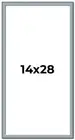 14x28 Frame Blue Scuffed Farm Board Solid Wood Picture Frame Width 0.75 Inches |