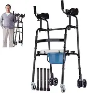 Folding Platform Walker For Elderly Foldable Standard Walker Forearm Armrest Walker Height Adjustable Platform Walker With Wheels And Removable Padded Armrests