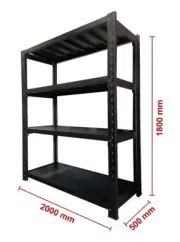 2m L×1.8m H×0.5m D Heavy Duty Shelving Garage Warehouse Storage Metal Rack