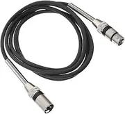 EXQUIMEUBLE Audio Line Microphone Cable Mic Microphone Cord for Speaker Dynamic Accessory 3 Pin Mic Cord Cable XLR to XLR Wire PVC Black