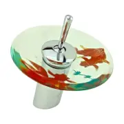 Waterfall Faucet Cast Brass Chrome 7" H Koi Fish Glass | Renovator's Supply