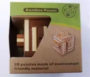 ECO PUZZLE 1 BAMBOO BRAIN TEASER MENTAL MIND BENDING NOVELTY TRICK MAGIC TOY