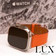 Apple Watch Ultra 2 Titanium 49mm Polished with Genuine Orange Hermes Band