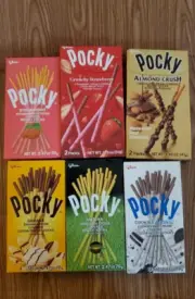 6 PACK POCKY BISCUIT STICK CHOCOLATE,STRAWBERRY,COOKIES & CREAM, MATCHA,BANANA