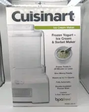 Cuisinart ICE-21 White Frozen Yogurt Ice Cream Maker New
