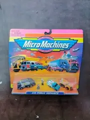 Micro Machines #35 Public Servants Snowplow Garbage Truck Telephone Truck D8 HTF